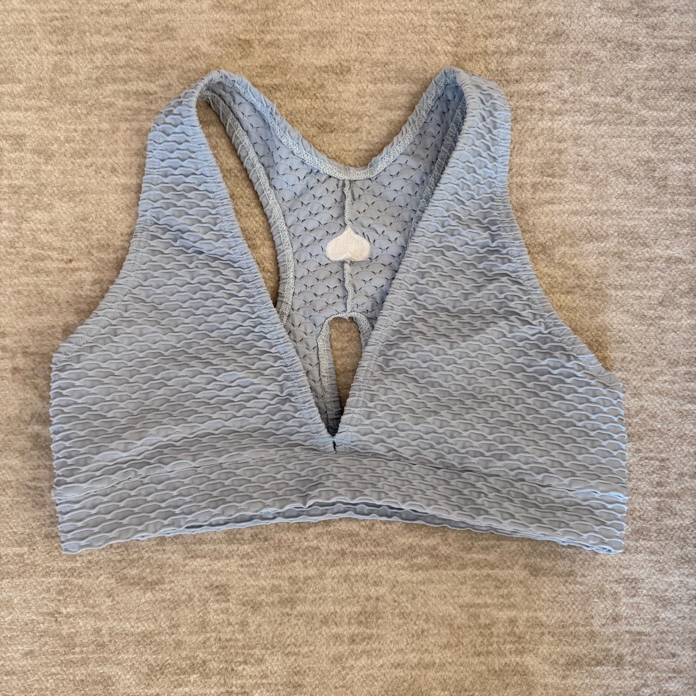 BOOTY BY BRABANTS CROC LIGHT BLUE SPORTS BRA